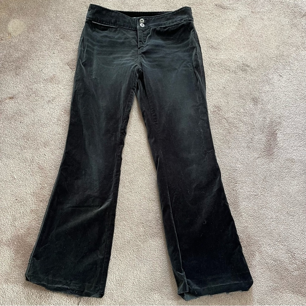 Vintage Express Jeans Stretch Women’s Double Button Mid-Rise Velvet Pants Size 8